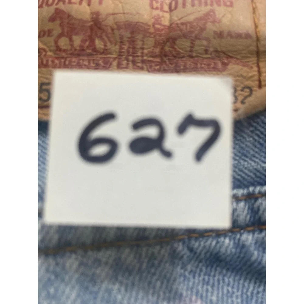 Levis 505 Regular Fit Jeans Mens 38x32 Blue Denim Straight Leg 100% Cotton